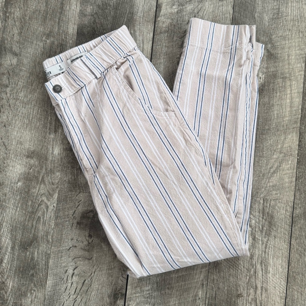 Hollister Blue and White Pinstripe Pants
